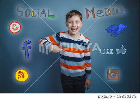 teen boy social media infographics sketch happy teen boy social media infographics sketch happy 18350275