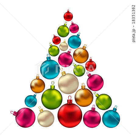 Christmas Abstract Tree made in Colorful Balls 18351362