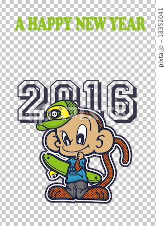 2016 Monkey greeting card 18352041