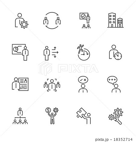 Business Icons Set, Team building concept 18352714