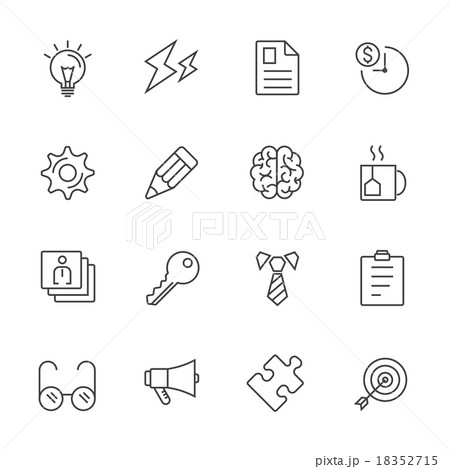 Business office icon set 18352715