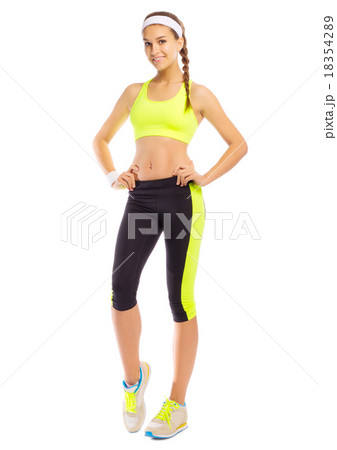 Young sporty woman isolated Young sporty woman isolated 18354289
