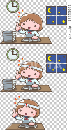 指差し受験生女子 18355961