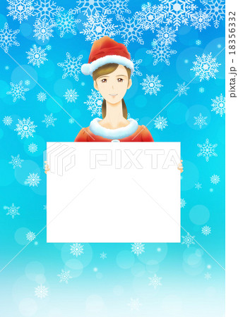 お知らせさんa（雪の結晶Bブルー） 18356332