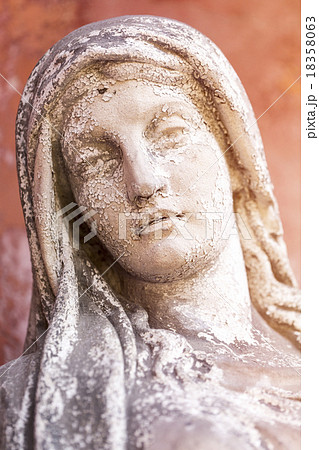 portrait of a weathered maria sculpture 18358063