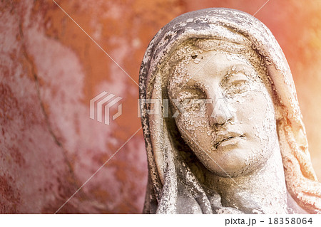 portrait of a weathered maria sculpture 18358064