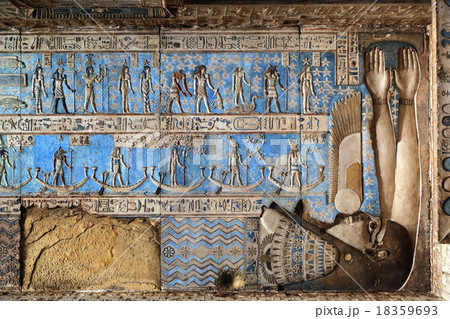 Carvings in ancient egyptian temple Carvings in ancient egyptian temple 18359693