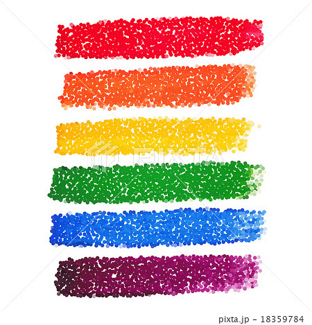 Rainbow dotted brush strokes 18359784