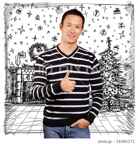 Man Looking For Christmas Gifts 18360171