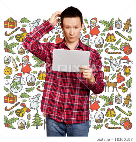 Man Looking For Christmas Gifts Man Looking For Christmas Gifts 18360197