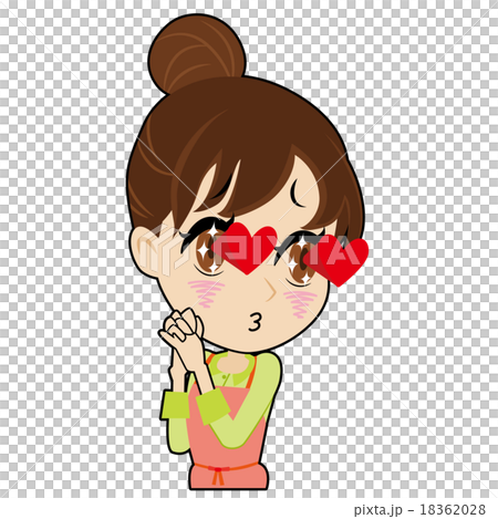 Young housewife whose eyes are hearts 18362028