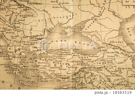 アンティークの世界地図 トルコの写真素材