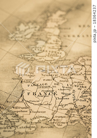 アンティークの世界地図 フランスの写真素材