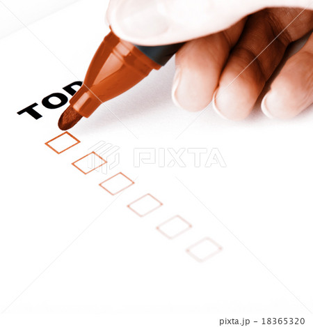 To Do list with woman hand and marker 18365320