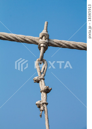 The wire metal rope bridge The wire metal rope bridge 18365913