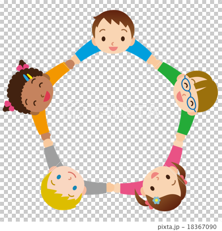 Children in the world connecting hand Copy space - Stock Illustration ...