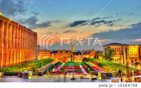 Mont des Arts in Brussels in the evening Mont des Arts in Brussels in the evening 18368798