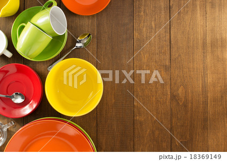 ceramic dishes set on wood ceramic dishes set on wood 18369149
