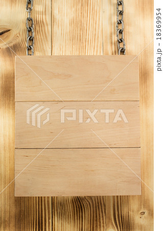 hanging signboard board on wood 18369954