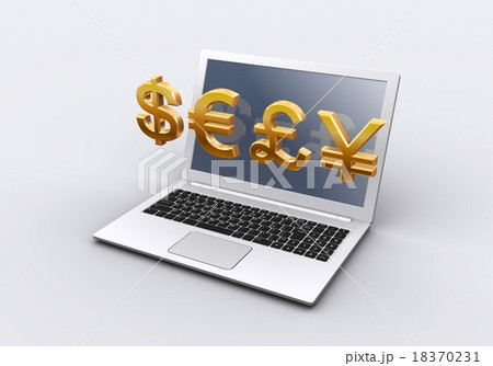 ノートパソコンと通貨 18370231