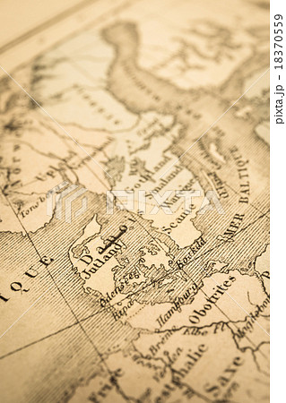 アンティークの世界地図 北欧の写真素材