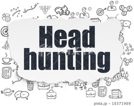 Business concept: Head Hunting on Torn Paper Business concept: Head Hunting on Torn Paper 18371989