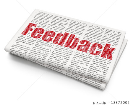 Finance concept: Feedback on Newspaper background Finance concept: Feedback on Newspaper background 18372002