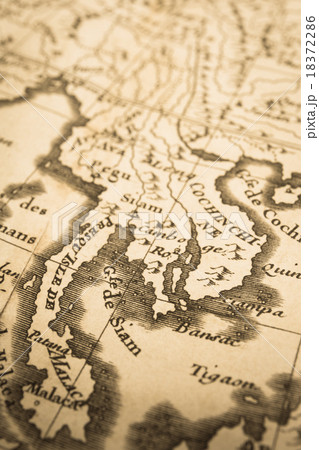 アンティークの世界地図 の写真素材