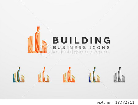 Set of real estate or building logo business icons 18372511