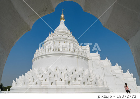 White pagoda of Hsinbyume in Mingun, Myanmar White pagoda of Hsinbyume in Mingun, Myanmar 18372772