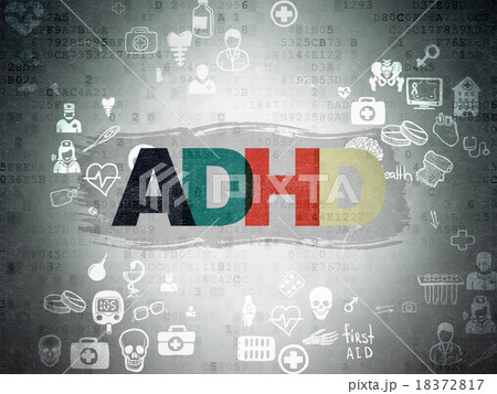 Health concept: ADHD on Digital Paper background 18372817