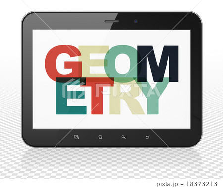 Studying concept: Tablet Pc Computer with Geometry 18373213