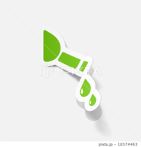 paper sticker: drop of wine from a bottle 18374463