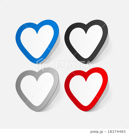 paper sticker: Valentine's day. Heart 18374465