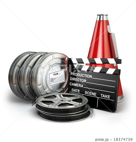 Video, movie, cinema. Reels, clapperbord 18374739