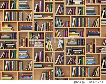 Education concept. Books  on bookshelf. 18374741