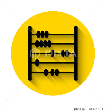 abacus flat icon with long shadow 18375651