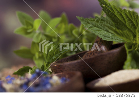 Natural remedy,Herbal medicine and wooden  18375875