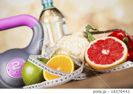 Sport diet, Calorie, measure tape 18376442