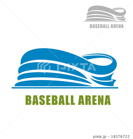 Blue round baseball stadium icon 18376722
