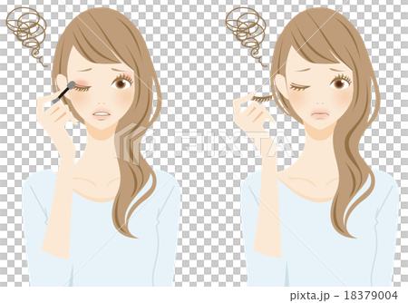 Women who make eye makeup worry Women who make eye makeup worry 18379004