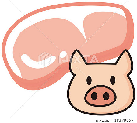 豚ロース肉のイラスト素材