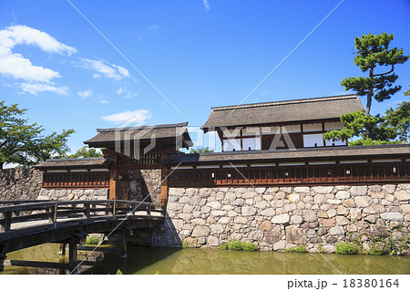 松代城の太鼓門と木橋　長野県長野市松代町 18380164