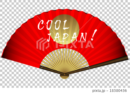 扇子 赤 日の丸 Cool Japanのイラスト素材