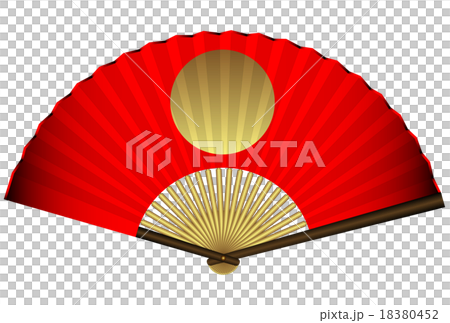 Fan Red Japanese Flag Red Plane Stock Illustration