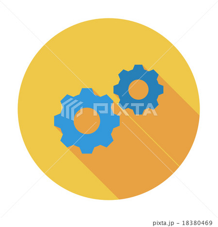 Gear flat icon 18380469