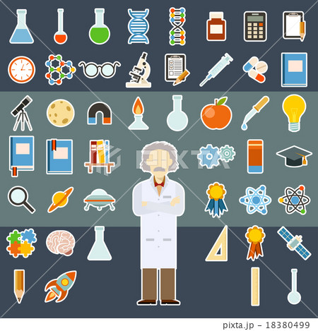 Sciense sticker icons 18380499