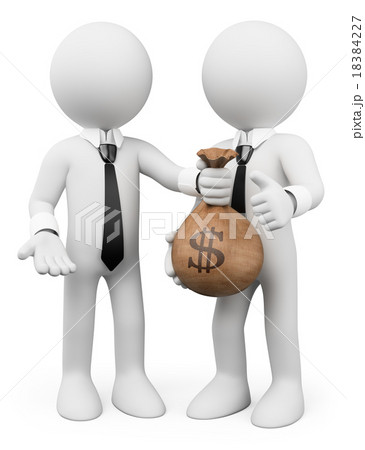 3D white people. Loan concept. Business metaphor 18384227