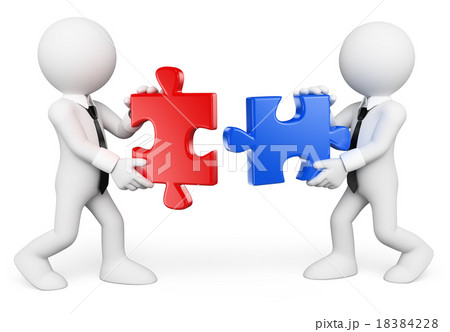 3D white people. Business people teamwork 3D white people. Business people teamwork 18384228