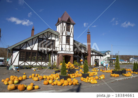 JRニセコ駅とカボチャ JRニセコ駅とカボチャ 18384661